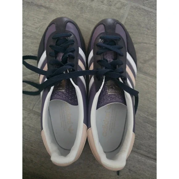 Adidas Gazelle Indoor Shadow Violet Purple Leather Sneakers Unisex 7.5 / 8.5 - Picture 7 of 8